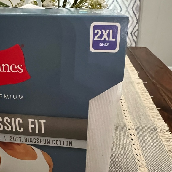 Hanes Mens Premium Classic Fit 5 Pack  2XL  50”-52” TANKS 100% Cotton New - Picture 2 of 4